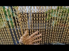 Blue Hook Chain Metal Curtain Door hoặc Window Decor với Chain Fly Screen