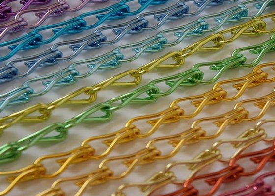 Mành liên kết chuỗi, còn được gọi là màn hình chuỗi bay hoặc màn hình chuỗi móc, vật liệu nhôm anodized