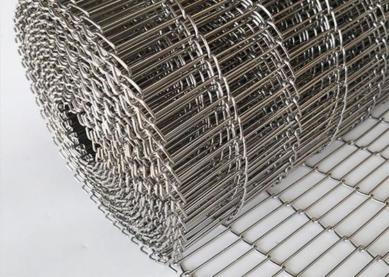 Băng tải kim loại 3" đến 14" Băng tải lưới dây Flex phẳng