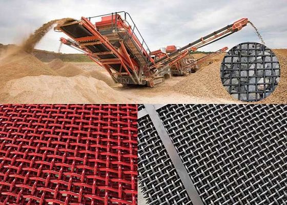 Lưới sàng nghiền thép carbon thấp 0.71mm cho khai thác mỏ