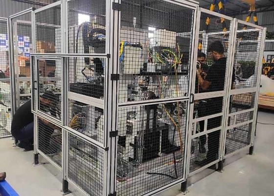 Máy bảo vệ an toàn kim loại hàng rào dây thép thép carbon thấp bột lớp phủ
