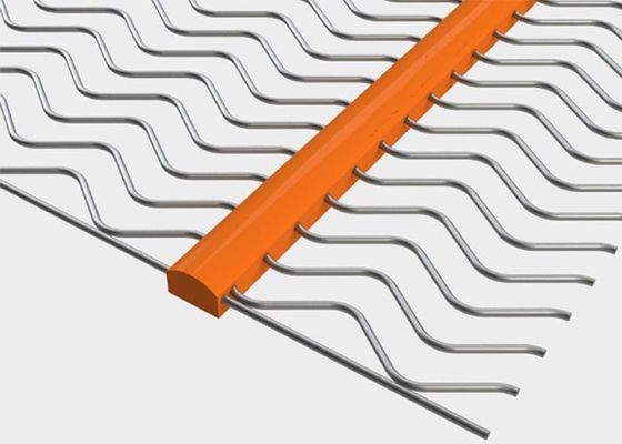 Crimped sợi khai thác tự làm sạch màn hình lưới với móc
