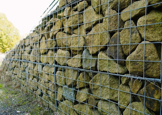 Ba vòng xoắn Hexagonal dệt lưới vải Gabion giỏ đơn giản là được lấp đầy với đá tự nhiên cho kênh