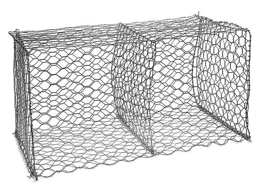 60 × 80mm Woven Gabion Basket 1mx1mx1m Sợi cho khả năng tải cao hơn và độ bền