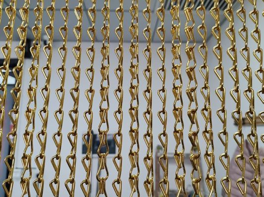 Blue Hook Chain Metal Curtain Door hoặc Window Decor với Chain Fly Screen