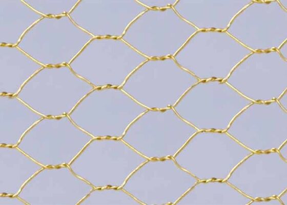 Lưới dây lục giác bằng đồng thau/đồng/đồng đỏ với màu sáng