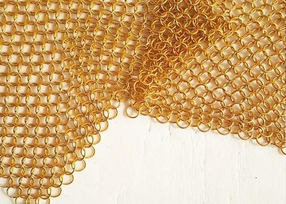 Chuỗi vòng bện, rèm chuỗi, rèm kim loại vòng để trang trí nội thất và ngoại thất tòa nhà