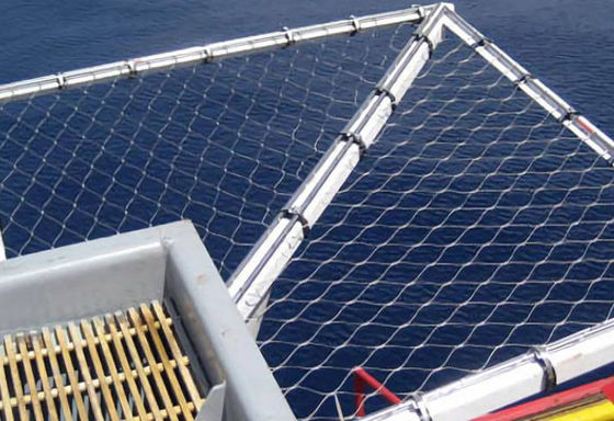 304 304L Dây Helideck Chu vi Lưới an toàn Lưới dây thắt nút