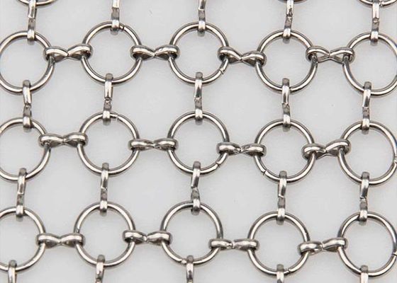 Blue Stainless Steel Ring Mesh Decorative Mesh With Wire Diameter 0.5mm-3mm