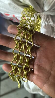 Anodized nhôm dây chuyền móc dây chuyền kim loại rèm với 1,5x9x17mm kích thước móc và vàng hồng kết thúc