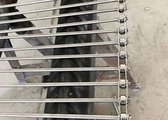 SS314 Rod Reinforced Sintering Furnace Conveyor Belt 1100 Độ C Nhiệt độ cao