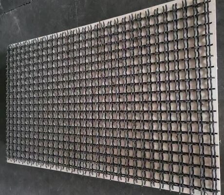 Lưới màn hình rung chống chói 870x1500mm Khẩu độ 40mm Bảng điều khiển quặng dính ướt